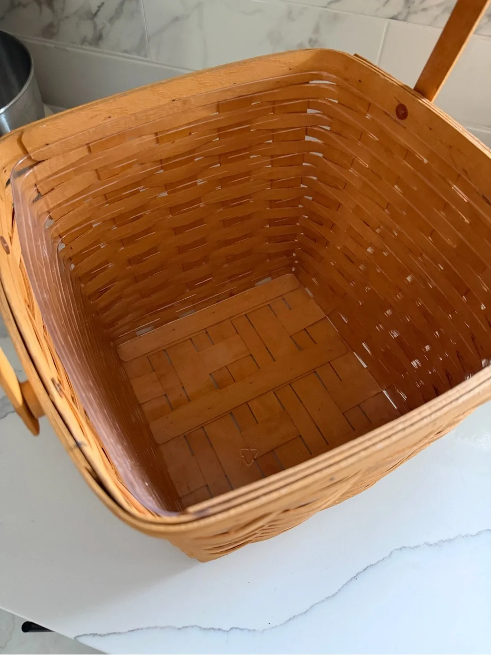 Vintage Longaberger Large Fruit Basket with Protector